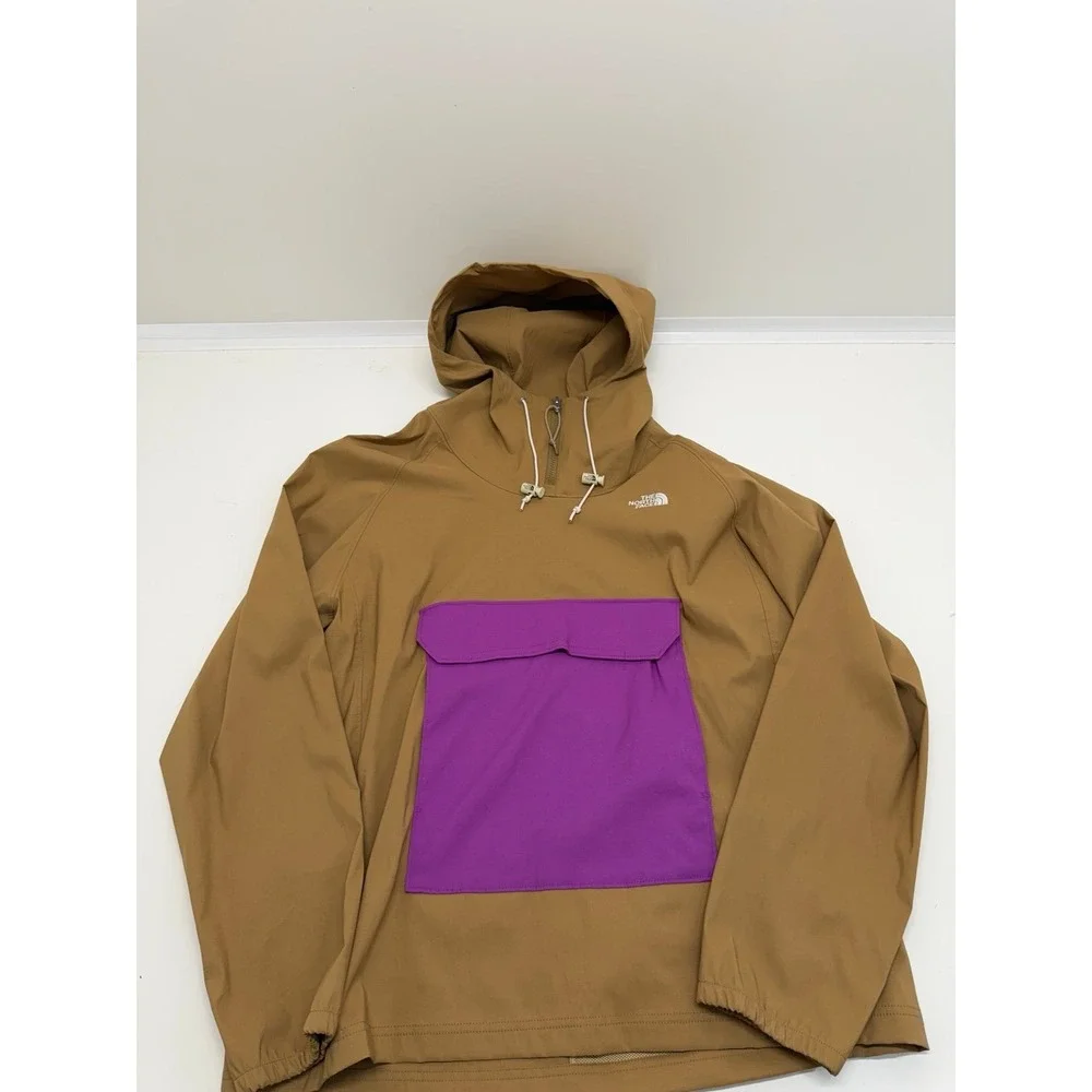 The North Face Jacket Pullover Class V Men's Fanorak L Brown Purple Cactus Flow